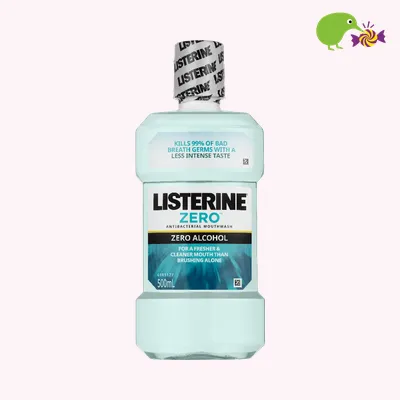 Listerine Zero with Fluoride Clean Mint Antibacterial Mouthwash