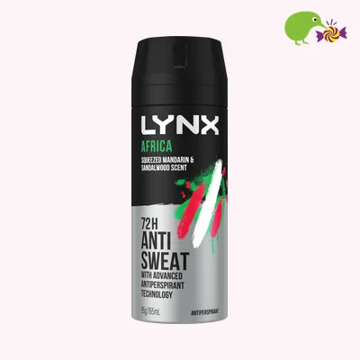 Lynx Africa Squeezed Mandarin & Sandalwood 72hr Deodorant Antiperspirant Bodyspray