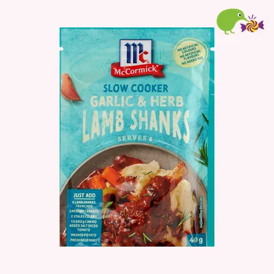 McCormick Slow Cooker Garlic & Herb Lamb Shanks Recipe Base