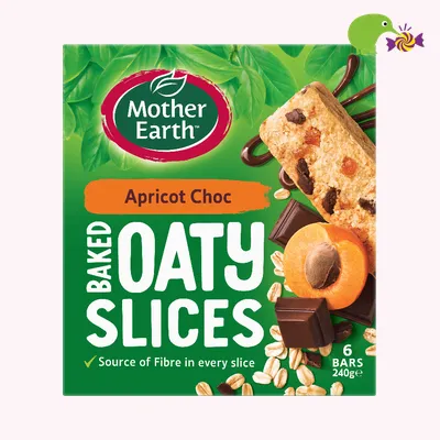 Mother Earth Apricot Choc Baked Oaty Slices