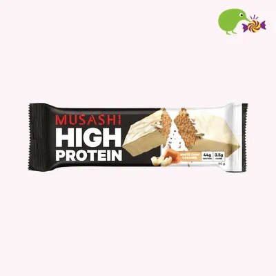 Musashi White Choc Caramel High Protein Bar