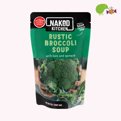 Naked Rustic Broccoli Soup with Kale And Spinach
