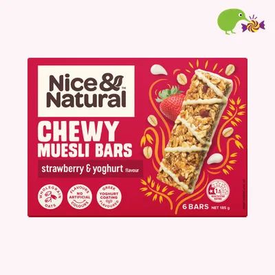 Nice & Natural Strawberry & Yoghurt Flavour Chewy Muesli Bars