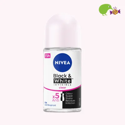 Nivea Black & White Invisible Clear 72Hr Protection Anti-Perspirant  Deodorant Roll On