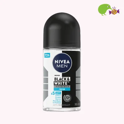 Nivea Men Black & White Invisible Fresh 72Hr Protection Anti-Perspirant  Deodorant Roll On