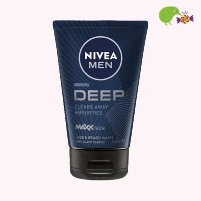 Nivea Men Deep Clears Away Impurities Face & Beard Wash