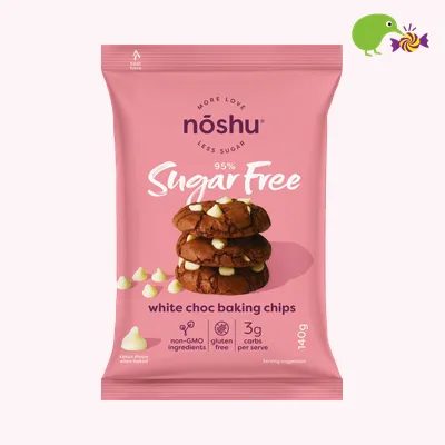 Noshu 95% Sugar Free White Choc Baking Chips