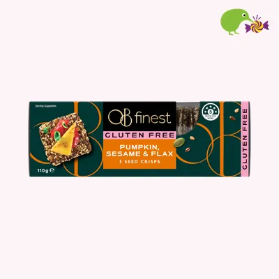 OB Finest Gluten Free Pumpkin Sesame & Flax 3 Seed Crisps