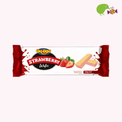 Oki Doki Strawberry Flavoured Wafers
