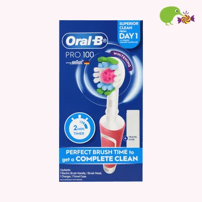 Oral-B Whitening Pro 100 Electric Brush & Travel Case Set