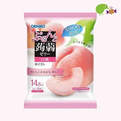 Orihiro White Peach Konjac Jelly