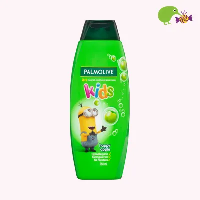 Palmolive Kids Minions Happy Apple 3 In 1 Hypoallergenic Shampoo Conditioner & Bodywash