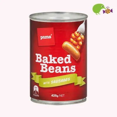 Pams Baked Beans With Sausages