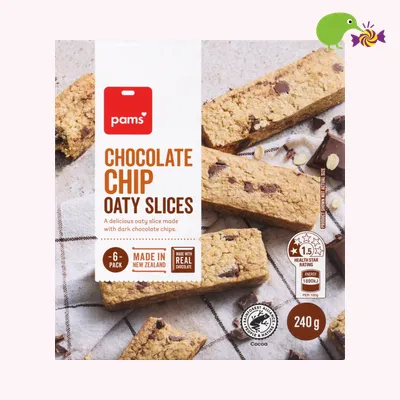 Pams Chocolate Chip Oaty Slices