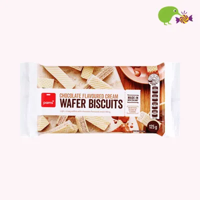 Pams Chocolate Flavoured Cream Wafer Biscuits
