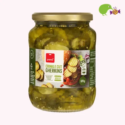 Pams Crinkle Cut Gherkins