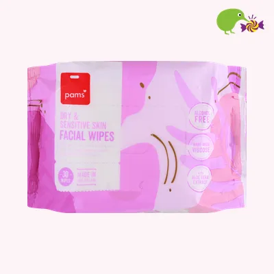 Pams Dry & Sensitive Skin Facial Wipes