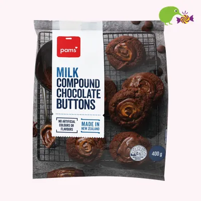 Pams Milk Compound Chocolate Buttons