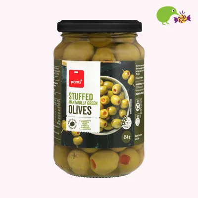 Pams Stuffed Manzanilla Green Olives
