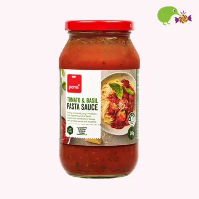 Pams Tomato & Basil Pasta Sauce