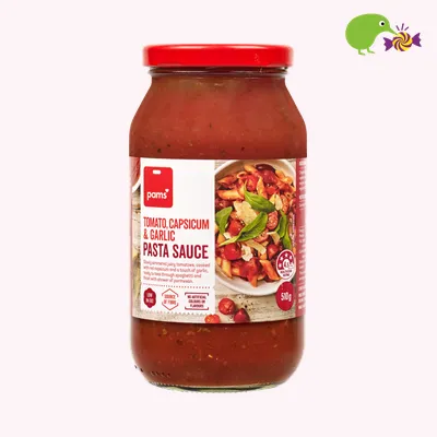 Pams Tomato Capsicum & Garlic Pasta Sauce