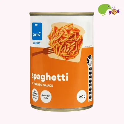 Pams Value Spaghetti In Tomato Sauce