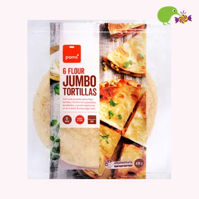 Pams White Jumbo Tortillas