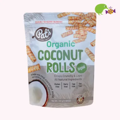 Pat's Organic Snacks Original Organic Coconut Rolls