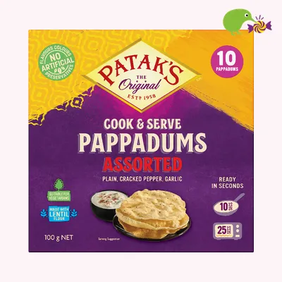 Patak's Cook & Serve Assorted Pappadums