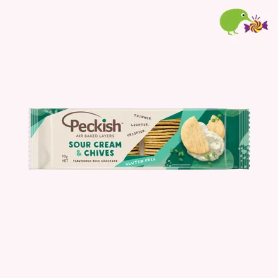 Peckish Sour Cream & Chives Flavoured Rice Crackers