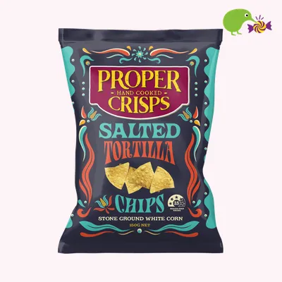 Proper Crisps Salted Stone Ground White Corn Tortilla Chips