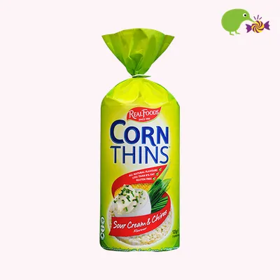 Real Foods Corn Thins Sour Cream & Chives