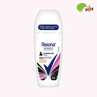 Rexona Advanced Protection Invisible Dry Pure 72Hr Antiperspirant Deodorant Roll On