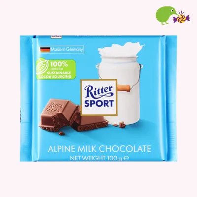 Ritter Sport Alpine Milk Chocolate Bar