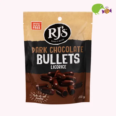 RJ's Dark Chocolate Licorice Bullets