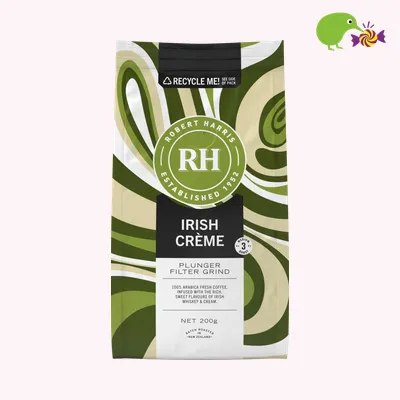 Robert Harris Infused Irish Creme Plunger Filter Grind Coffee