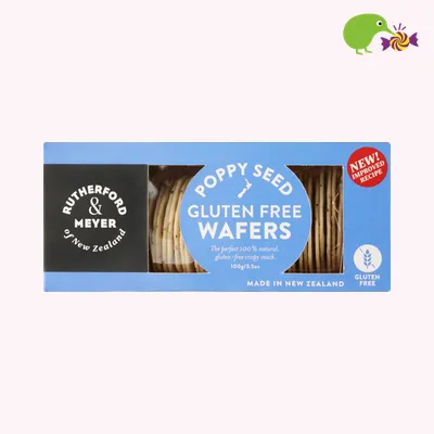 Rutherford & Meyer Gluten Free Poppy Seed Rice Wafers