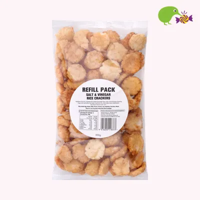 Salt & Vinegar Rice Crackers Refill Pack