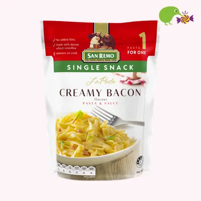 San Remo La Pasta Creamy Bacon Pasta & Sauce Single Snack