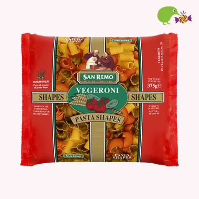 San Remo Vegeroni Pasta Shapes