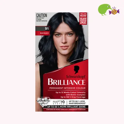 Schwarzkopf Brilliance 91 Blue Black Permanent Hair Colour
