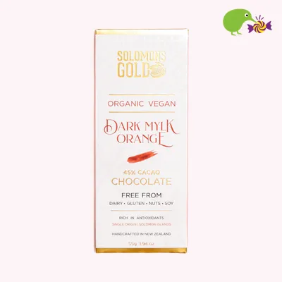 Solomons Gold Dark Mylk Orange Chocolate Block