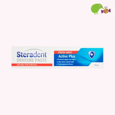 Steradent Active Plus Fresh Mint Denture Paste