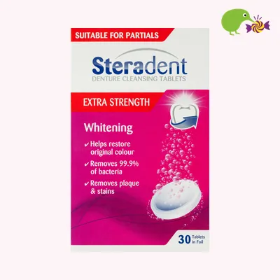 Steradent Extra Strength Whitening Denture Cleansing Tablets