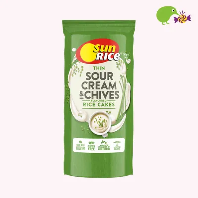 SunRice Thin Sour Cream & Chives Flavoured Rice Cakes