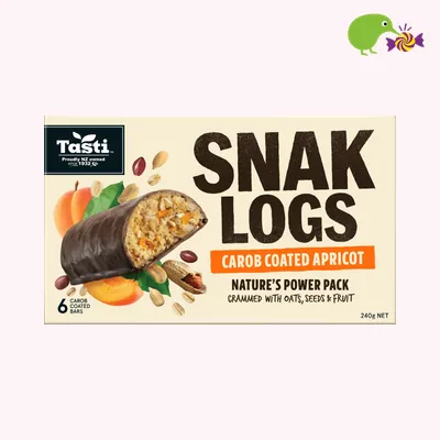 Tasti Carob Coated Apricot Snak Logs