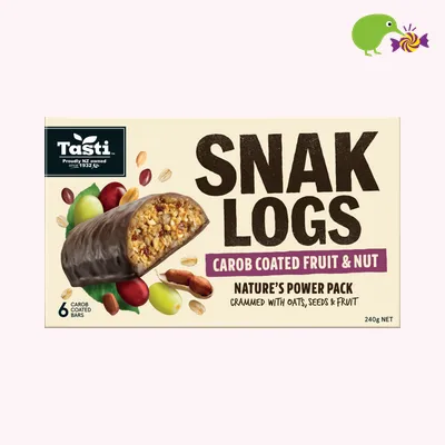 Tasti Carob Coated Fruit & Nut Snak Logs