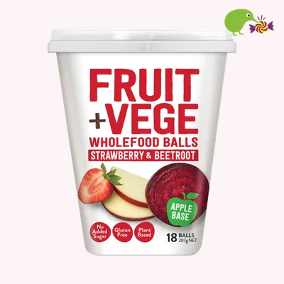 Tasti Fruit + Vege Strawberry & Beetroot Wholefood Balls