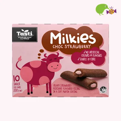 Tasti Milkies Choc Strawberry Snack Size Bars