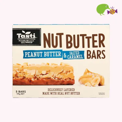 Tasti Peanut Butter & Salted Caramel Nut Butter Bars